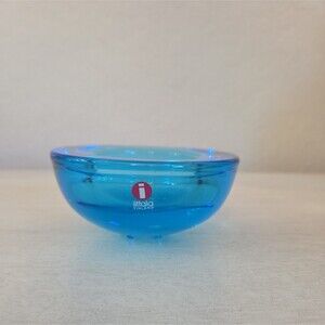Annaleena Hakatie Iittala Finland Ballo Tealight Votive Glass Tourquoise Blue